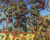 文森特 威廉 梵高 : 医院入口前的树